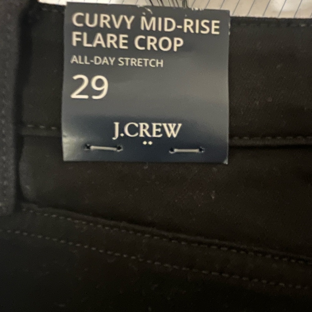 J Crew Curvy Mid-Rise Flare Crop Black Jeans size 29 - Picture 8 of 9